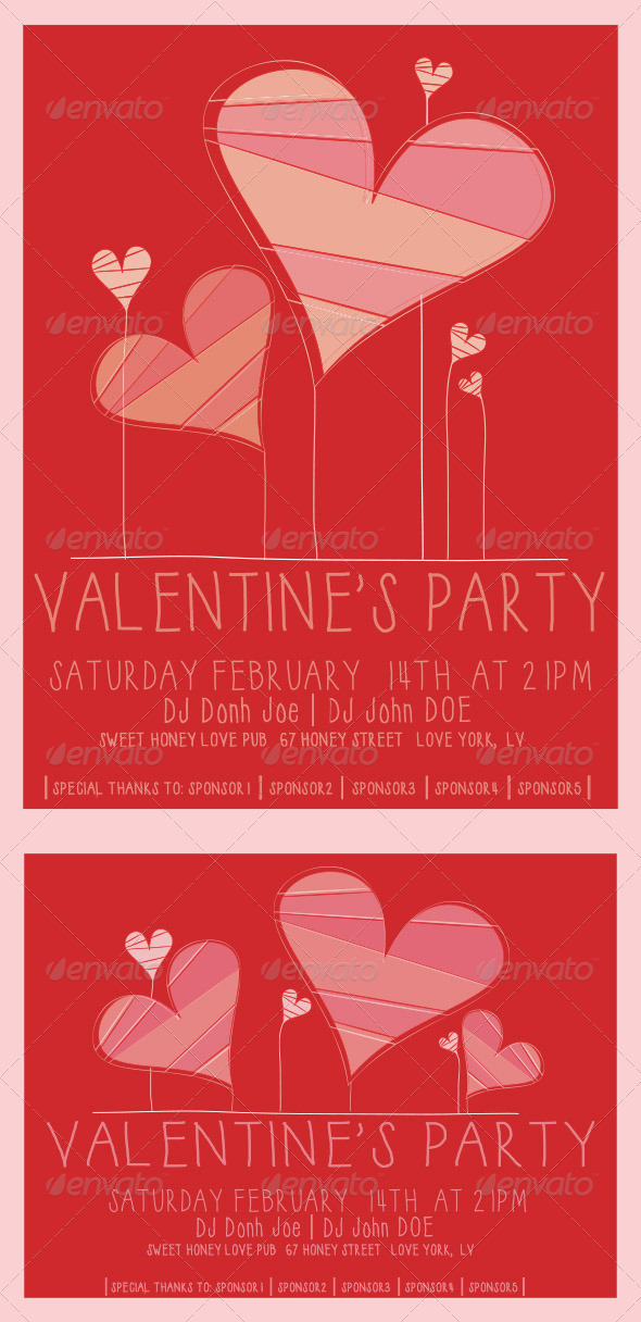 Valentines Flyer Template - Holidays Events