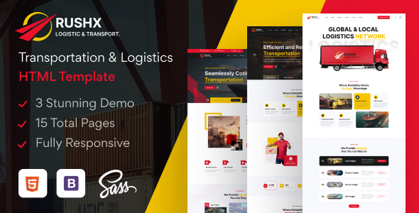 RUSHX - Logistics & Transport Service HTML5 Template