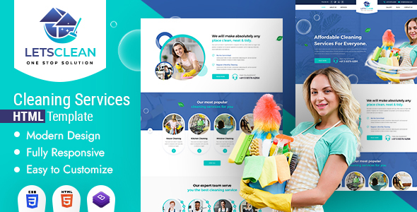 [DOWNLOAD]LetsClean | Cleaning Services HTML Template