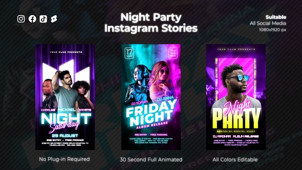 Night Party Instagram Stories