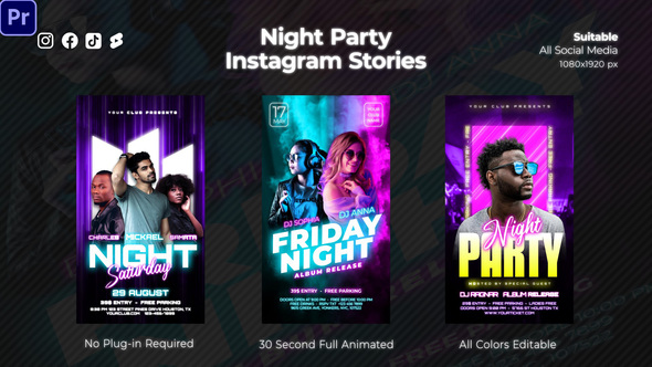 Night Party Instagram Stories