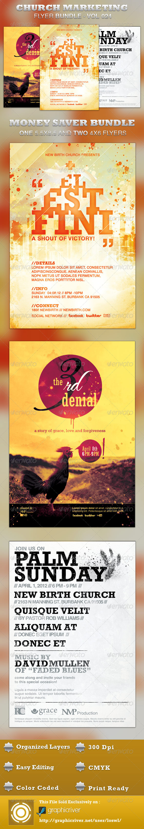 Church Marketing Flyer Bundle-Vol 024 - Church Flyers