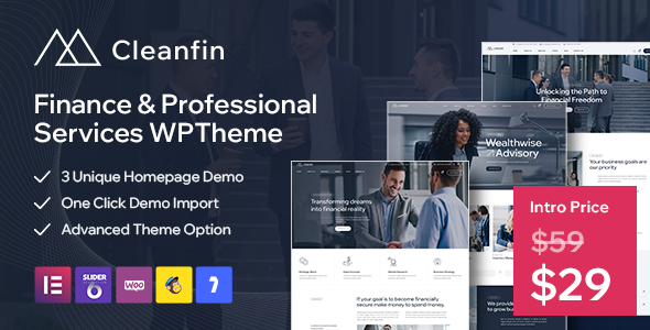 Cleanfin - Finance Consulting WordPress Theme