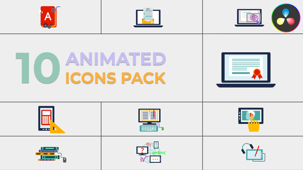 Education Icons Pack for DaVinci Resolve