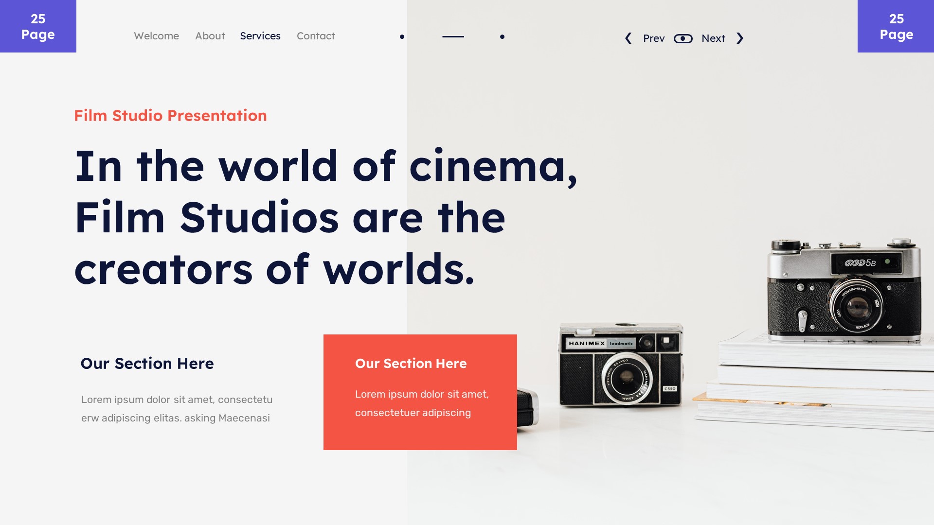 Filterin - Movie Production & Film Studio Powerpoint Template ...