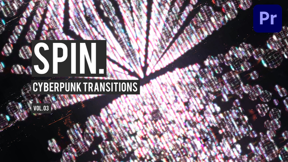 Cyberpunk Spin Transitions for Premiere Pro Vol. 03