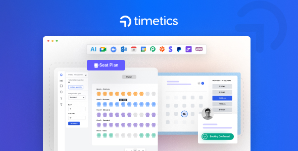 WP Timetics Pro - WordPress Appointment Booking Plugin for Scheduling and Seat Plan