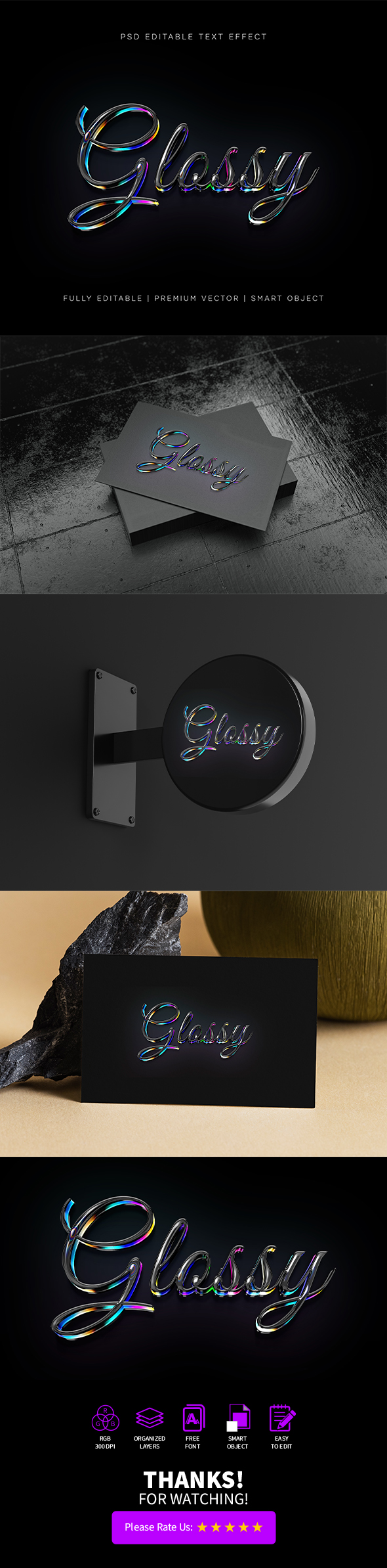 [DOWNLOAD]Glossy_3D_ metallic_Text_effect