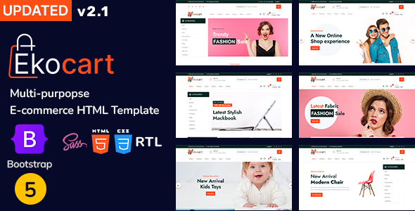 Ekocart - Bootstrap5 Multipurpose E-commerce Template