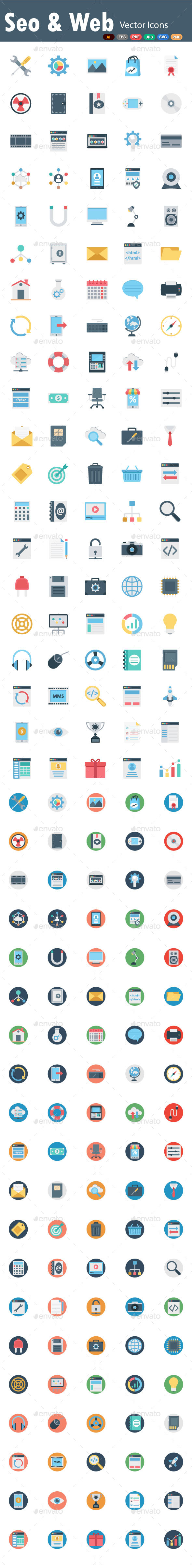 SEO And WEB Vector Icons
