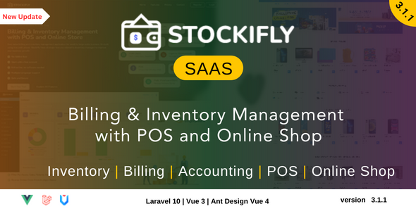 Stockifly SAAS - Billing & Inventory Management with POS and Online Shop