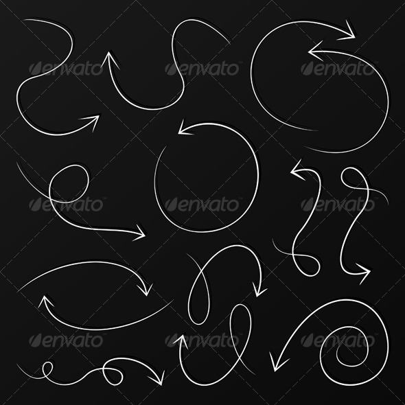 Arrow drawing6 - Web Elements Vectors