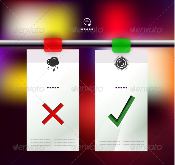 Hanging lists of paper | infographic banners - Web Elements Vectors