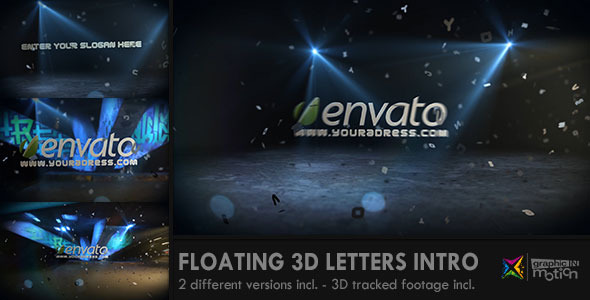 Floating 3D Letters - VideoHive 2330354