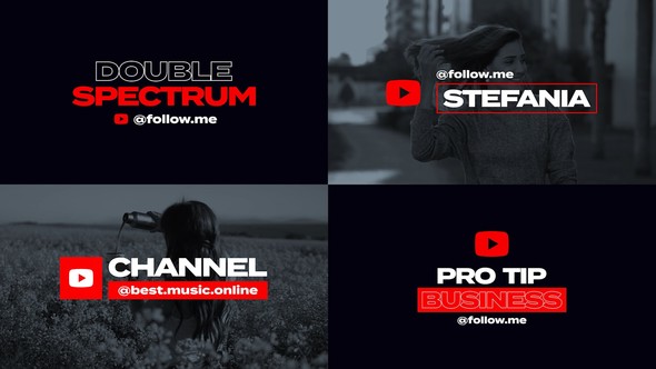Social Media Titles template preview