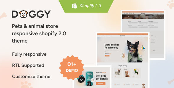 Doggy - The Pets & Animals Responsive Shopify Theme