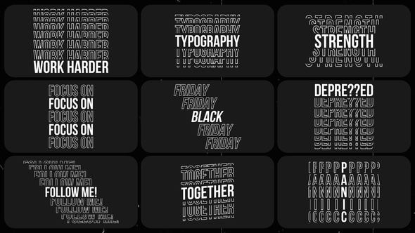 Kinetic Typography Text Titles 3.0 | After Effects Titles template preview