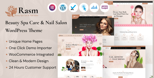 Rasm â€“ Beauty Spa Care & Nail Salon WordPress Theme