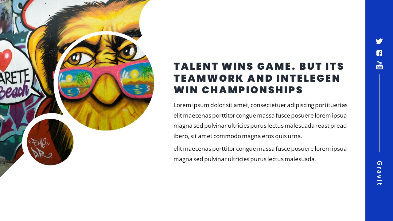 Gravit - Pop Art & Graffiti Powerpoint Template, Presentation Templates