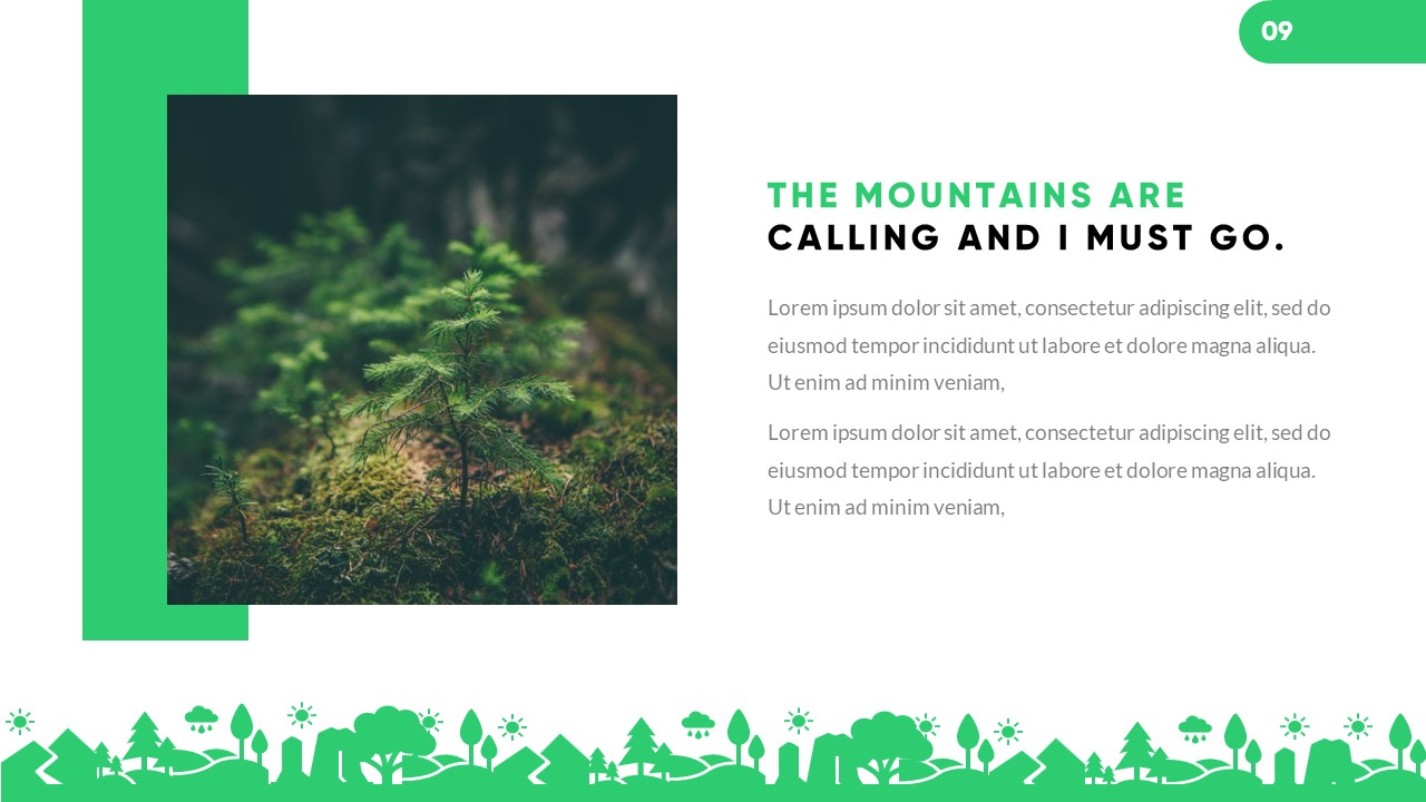 Grenia - Minimalist Tropical Google Slides Template, Presentation Templates