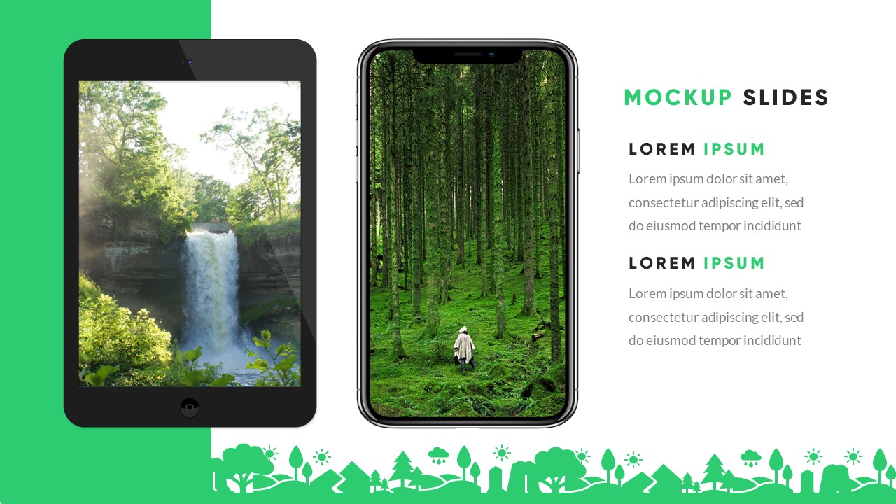 Grenia - Minimalist Tropical Google Slides Template, Presentation Templates