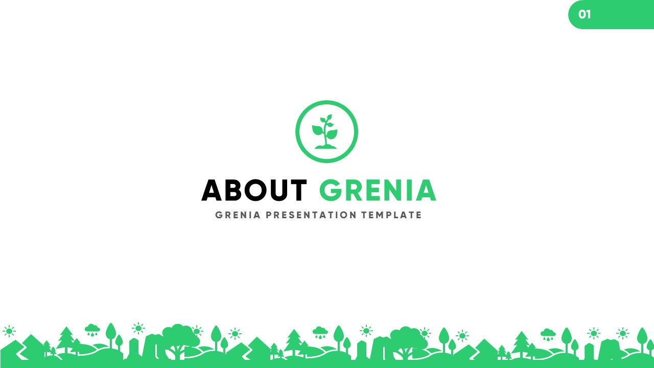 Grenia - Minimalist Tropical Powerpoint Template, Presentation Templates