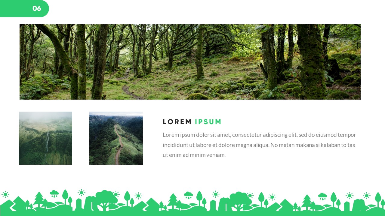 Grenia - Minimalist Tropical Powerpoint Template, Presentation Templates