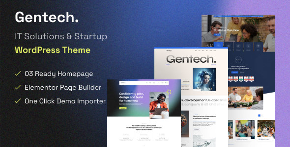 Gentech – IT Solutions & Startup WordPress Theme