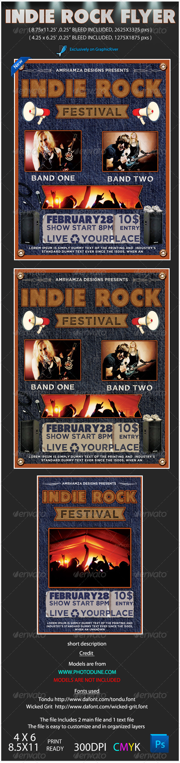 Indie Rock Poster Event - Concerts Events
