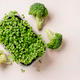 Broccoli sprouts and cabbage on pink background - PhotoDune Item for Sale