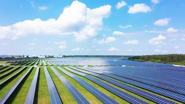 Aerial view of Solar Panels Farm