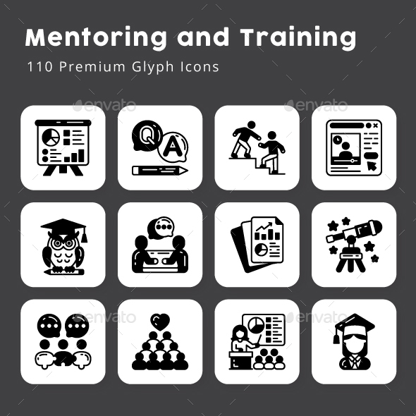 [DOWNLOAD]Mentoring and Training Glyph Icons