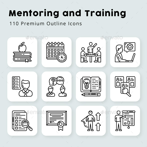 [DOWNLOAD]Mentoring and Training Outline Icons