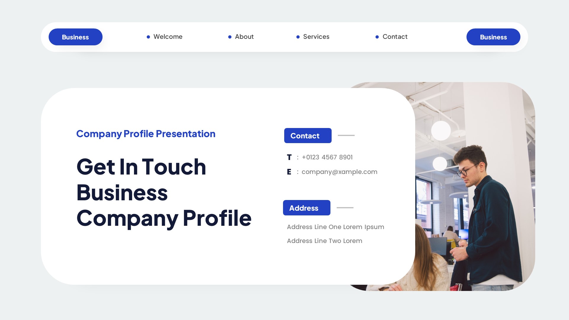 Business Company Profile Powerpoint Template, Presentation Templates