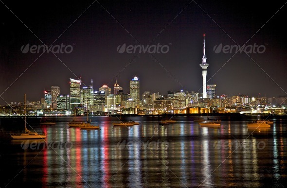 Auckland Skyline - Stock Photo - Images