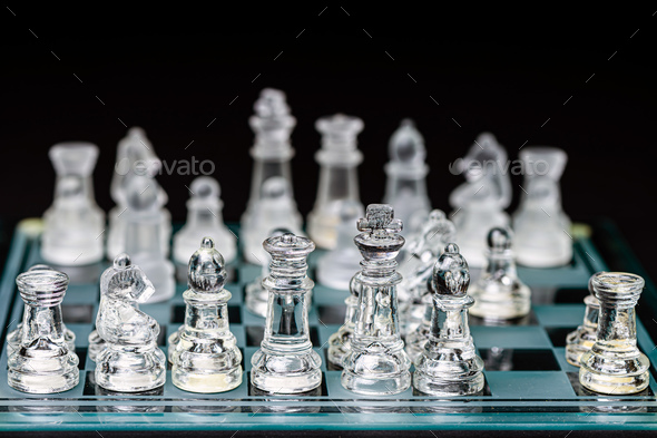 Chess, chessboard, clear, game, glass, king, reflection, transparent, HD  wallpaper