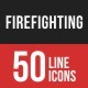 Firefighting Filled Line Icons