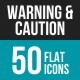 Warning & Caution Flat Multicolor Icons