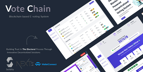 Vote Chain - Multi-Vendors Blockchain Voting Web App with next js and Solidity