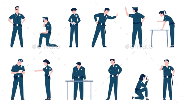 [DOWNLOAD]Policeman Characters Police Agent and Security