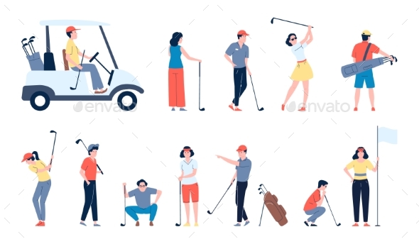 [DOWNLOAD]Golf Players Flat Characters