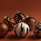 closeup of christmas balls on a red background - PhotoDune Item for Sale