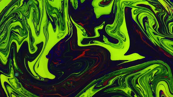 Abstract Psychedelic Liquid Paint Splashing Swirl Colour Mix Art Design alt
