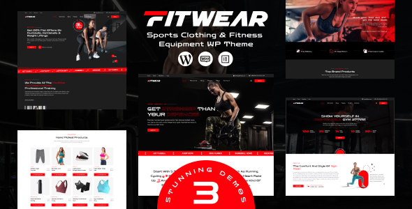 Fitwear - Sports Clothing & Fitness Equipment WordPress Theme