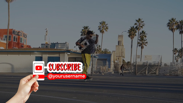 Hand Holding Social Media Titles Elements template preview