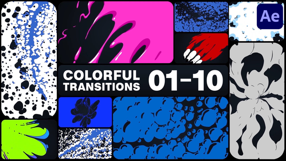 Colorful Transitions for After Effects Elements template preview