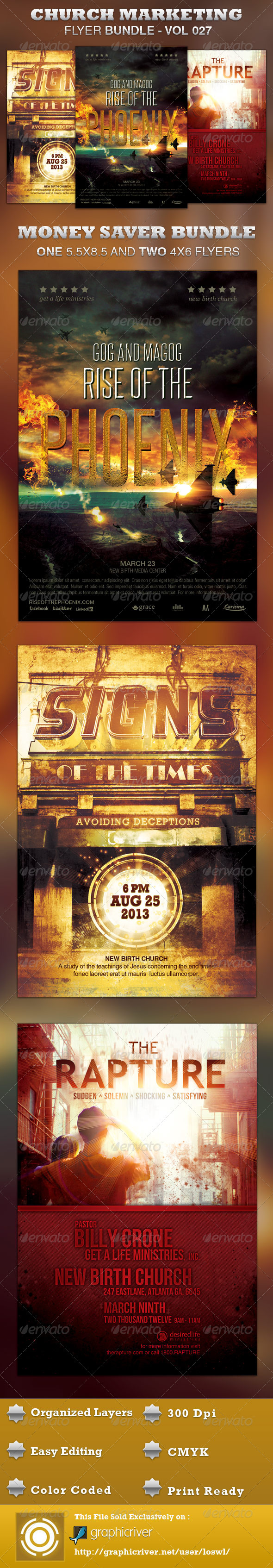 Church Marketing Flyer Bundle Vol 027 - Church Flyers