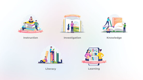 Knowledge - Literacy Day and Teachers Day Concepts