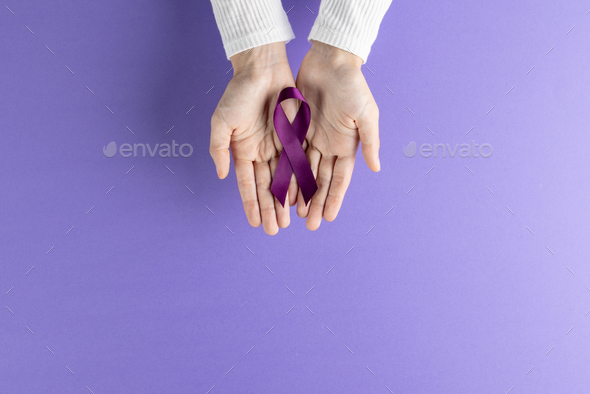 purple awareness ribbon background