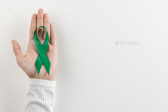 Green Mental Health Awareness Ribbon